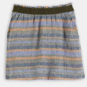 Toad & Co. Linette Striped Skirt Linen Size M